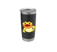 Bearded Dragon Youth Bearded Dragon Cute Vaso térmico de acero inoxidable de doble pared
