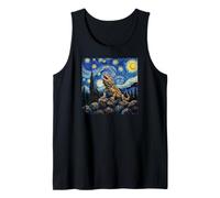 Bearded Dragons Prehistoric Starry Night Van Gogh Style Camiseta sin Mangas