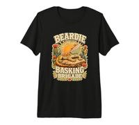 Beardie BASKING Brigade Dragón Barbudo Sol Camiseta Premium
