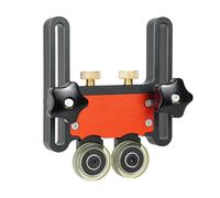 Bearing Stock Roller, Woodworking Tools Roller, Bearing Roller Jig, Aluminum Alloy Featherboard, Table Saw Jig, Double Wheel Guide Roller, Table Saw Accessories for Woodworking Jig