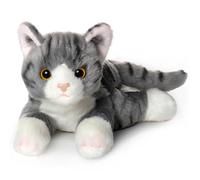 Bearington Collection Lil' Socks - Peluche de gato realista a rayas de 8 pulgadas para niños