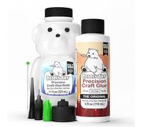 Bearly Art Precision Craft,Juego de pegamento para manualidades (4 fl oz y 11 fl oz de recambio de oso,Kit de puntas de varios tamaños,No tóxico,Adhesivo fuerte agarre,Fabricado en Estados Unidos