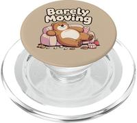 Bearly Moving Cute Cartoon Animal Funny Bear Lazy Juego de Palabras Broma PopSockets PopGrip para MagSafe