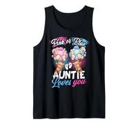 Bears Pink Or Blue Auntie Loves You Revelación de género Camiseta sin Mangas