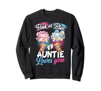 Bears Pink Or Blue Auntie Loves You Revelación de género Sudadera
