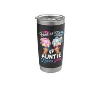 Bears Pink Or Blue Auntie Loves You Revelación de género Vaso térmico de acero inoxidable de doble pared