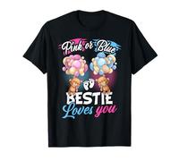 Bears Pink or Blue Bestie Loves You Revelación de género Camiseta