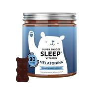 Bears with Benefits - Gominolas Melatonina 1mg - Sueño - 90 unidades | Super Snooze Sleep Vitamin - Melatonina y Vitamina B6 - Cura de 3 meses - Sin Azúcar, Vegano