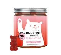 Bears with Benefits - Gominolas Queratina - Pelo & Uñas - 90 unidades | You Nailed It Nail&Hair - Queratina, Biotina, Zinc, Selenio, Cobre, Vitamina C, E - Cura de 3 meses - Sin Azúcar, Vegetariano