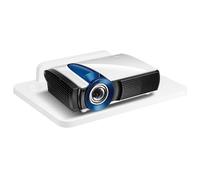 BEARUT Estante flotante para proyector, montaje en pared, soporte para proyector, módem enrutador, caja de cables, estante para Xbox Series PS5 PS4, madera maciza, color blanco