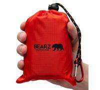 BEARZ Outdoor Manta de pícnic compacta, Manta de Playa, Impermeable para excursiones, Lona de Lluvia Ligera, Equipo de Festivales de música, Esterilla para Senderismo, Deportes y Playa (Rojo)