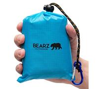BEARZ Outdoor Manta de pícnic compacta, Manta de Playa, Impermeable para excursiones, Lona de Lluvia Ligera, Equipo de Festivales de música, Esterilla para Senderismo, Deportes y Playa (Azul)