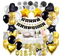 Bea's Party Platos desechables elegantes, platos y vasos para cumpleaños oro, vajilla desechable navidad elegante, adornos cumpleaños oro megro blanco, platos descartaveis fiesta, platos dorados