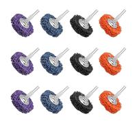 BEASAFY 12 unidades CSD disco atornillador inalámbrico, discos abrasivos de 50 mm, disco abrasivo para amoladora angular, disco de limpieza para eliminar el óxido (3 negro, 3 azul, 3 morado, 3 naranja