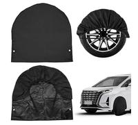 BEASAFY 2 bolsas para neumáticos de 27 a 29 pulgadas, protección solar, cubierta de rueda para caravana, impermeable, funda negra para neumáticos, funda protectora para coche, caravana remolque