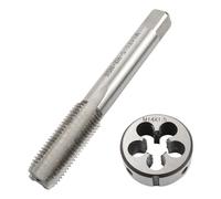BEASAFY 2 piezas Juego de machos y terrajas, cortador de roscas M14 x 1,5 y terraja, cortador de roscas métricas, barra de roscas HSS para reparación
