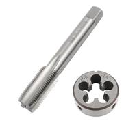 BEASAFY 2 piezas Juego de machos y terrajas, cortador de roscas M16 x 1,5 y terraja, cortador de roscas métricas, barra de roscas HSS para reparación