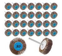 BEASAFY 30 unidades de lijadoras de abanico, lijadora de láminas de grano 80, accesorios de pulido, disco de pulido para papel de lija, ruedas de pulido para herramientas rotativas Dremel