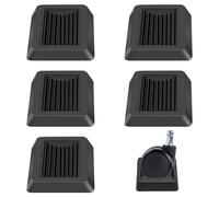BEASAFY 5 posavasos de goma para muebles, antideslizante, color negro, almohadillas antideslizantes para muebles, ruedas para suelos, ruedas, muebles, sofás, cama