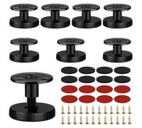 BEASAFY 8 Patas reguladoras de 26 - 38 mm, Patas Ajustables en 2 Tipos de instalación, Almohadillas de Pared en Altura para Muebles, separadores de Pared