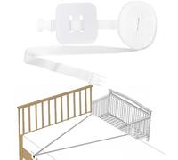 BEASAFY Correa de 8 m para cuna de bebé, correa fija para cuna, correa para cuna auxiliar, correa de cama lateral, correa para camas con somier, se puede acoplar a la cama de adultos (blanco)