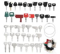 BEASAFY Juego de 42 llaves para maquinaria de construcción, juego de llaves de excavadora, llave de encendido y arranque para Takeuchi Cat Komatsu Hitachi Volvo Bobcat Kubota
