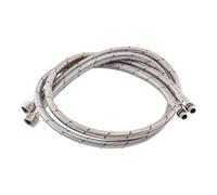 BEASAFY Paquete de 2 mangueras de grifo de acero inoxidable G3/8 x M10, 80 cm, manguera trenzada para grifo de cocina, suministro de agua fría y caliente