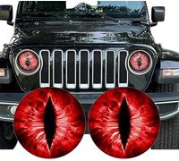 Beast Eyes Headlight Decals, 2024 New 3D Stereo Eyes Headlight Decal Stickers, Round Headlight Decal, Car Window Bumper Decoration Stickers (B)