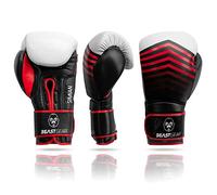 Beast Gear Guantes de Boxeo - Modelo Simian Guantes de Entrenamiento de Cuero de Vaca Genuino - para Saco de Boxeo, Almohadillas y Guantes de Combate - 14oz