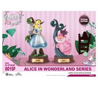 BEAST KINGDOM Set de 2 Figuras Mini Dstage Disney Alicia en El País de Las Maravillas, Color Especial