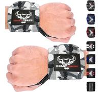 BEAST RAGE Correas de Tobillo para máquinas de Cable, Correas de Neopreno Ajustables Acolchadas de Doble Anillo en D para Levantamiento de Pesas, Entrenamientos de glúteos (Camoo)