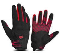 BEAST RAGE Guantes de moto de verano - Guantes de equitación con pantalla táctil transpirables para hombres y mujeres, guantes de carreras todoterreno ligeros con protecciones para los dedos, agarre