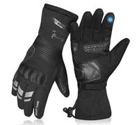 BEAST RAGE Guantes de Motocicleta para Hombres y Mujeres Impermeables, a Prueba de Viento, térmicos, Guantes de Invierno para Motocicleta con Pantalla táctil, Guantes de Motorista (S)