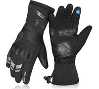 BEAST RAGE Guantes de Motocicleta para Hombres y Mujeres Impermeables, a Prueba de Viento, térmicos, Guantes de Invierno para Motocicleta con Pantalla táctil, Guantes de Motorista (M)