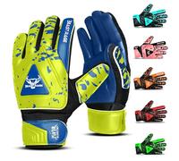BEAST RAGE Guantes de Portero de Fútbol para Niños,Guantes de Portero de Fútbol para Niños con,Guantes de Fútbol para Niño. (Yellow, Size 2 Suitable for 4 to 5 Years Old)