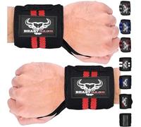 BEAST RAGE Muñequeras para Levantamiento de Pesas, Rendimiento de construcción Muscular, Entrenamiento de Fitness, Correas de Gimnasia, Soporte de Lazo para el Pulgar