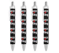 Beat Cancer Fighting - Bolígrafo retráctil de tinta negra de 0,5 mm, suministros de oficina, 4 unidades, como imagen 1