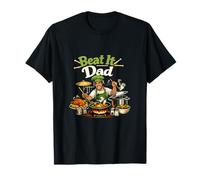 Beat It Dad Drummer Cocinando Cena Familia Diseño de Juego de Palas Camiseta