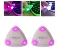Beat Picks - Beatpicks Light up Guitar Pick, Dazzling Colourful Illuminated Guitar Plectrum - Auto LED Glowing Pick for Enhanced Stage Performance (Style A,Purple 2Pcs)