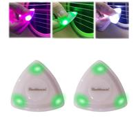 Beat Picks - Beatpicks Light up Guitar Pick, Dazzling Colourful Illuminated Guitar Plectrum - Auto LED Glowing Pick for Enhanced Stage Performance (Style A,Green 2Pcs)