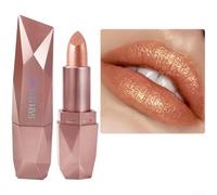 Beatanug Diamond Pearly Lustre - Lápiz labial impermeable, a prueba de manchas y fórmula hidratante nutritiva con brillo metálico y textura aterciopelada, 4 g, para todo el día (03#)
