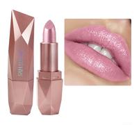 Beatanug Diamond Pearly Lustre - Lápiz labial impermeable, a prueba de manchas y fórmula hidratante nutritiva con brillo metálico y textura aterciopelada, 4 g, para todo el día (02#)