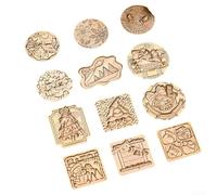 Beatanug Juego de sellos de cera de copo de nieve para árbol de Navidad, cabeza de festival de latón retro vintage para tarjetas de vacaciones, envolturas, sobres y manualidades de bricolaje, 1