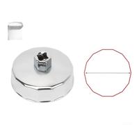 Beatanug Llave de filtro de aceite estilo tapa para ATV, UTV y lado a lado - Aleación de aluminio, unidad cuadrada de 1/2 pulgada, acabado anticorrosión, diseño antideslizante de alto par para (84-83