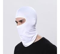 Beatanug Pasamontañas transpirable para ciclismo, motocicleta y deportes al aire libre - Cubierta de cabeza completa con protección contra el viento, el polvo y el frío, cuello elástico unisex (blanco