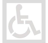 Beatanug Plantilla de estacionamiento de silicona reutilizable de 36 x 33 pulgadas, plantilla de estacionamiento para discapacitados para asfalto, hormigón, silla de ruedas, diseño flexible resistente