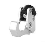 Beatanug Soporte de aluminio para casco de motocicleta, soporte de montaje para scooter, bicicleta, portaequipajes, color rojo (plata)