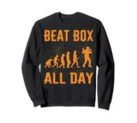 Beatbox All Day Music Old School Rap Micrófono Beatboxer Sudadera