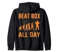 Beatbox All Day Music Old School Rap Micrófono Beatboxer Sudadera con Capucha