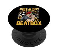 Beatbox Music Old School Rap Micrófono Beatboxer PopSockets PopGrip Adhesivo